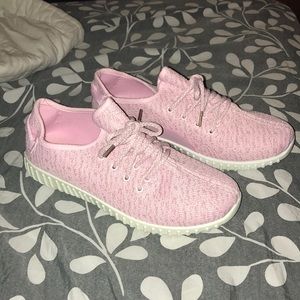 Pink Knit Sneakers